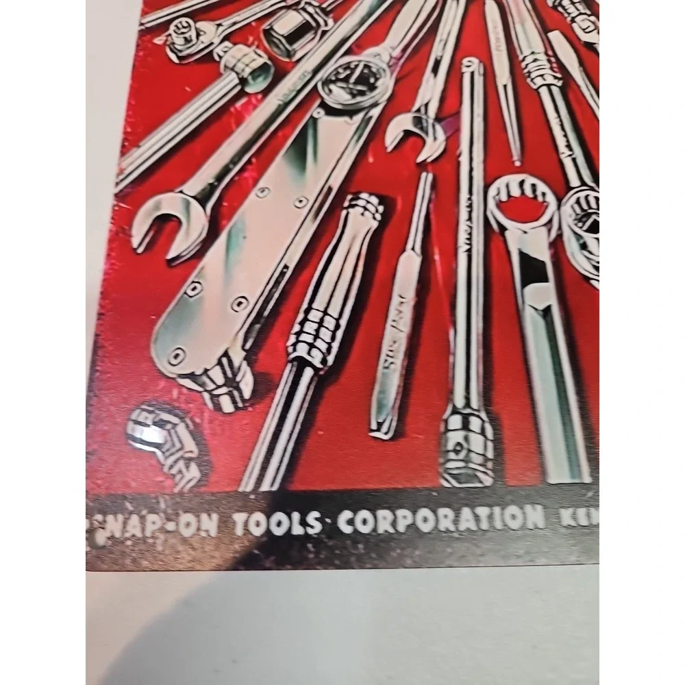 Snap-on Red Vintage Tool Wall Sign - Metal Garage Decor